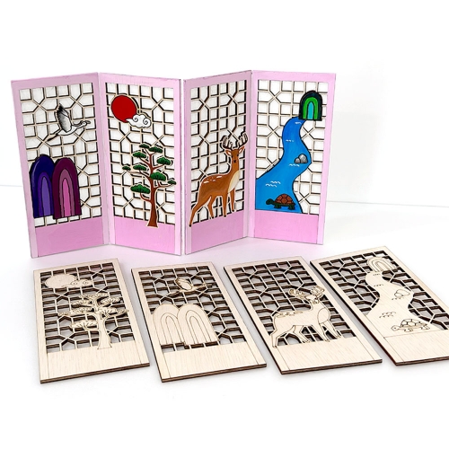 우드 민화 병풍 만들기 DIY