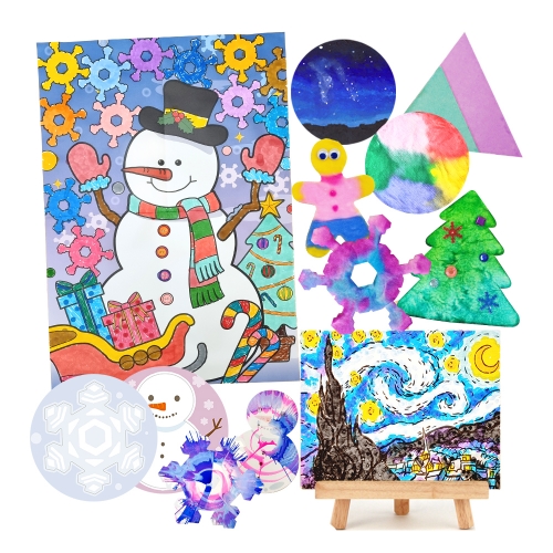 아티바바 스포이드로 겨울만들기ㅣ 칼라드롭퍼세트 스포이드 물감놀이