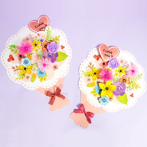 [탑키드] 만들기 큰 꽃다발 축하 카드 (4인용)