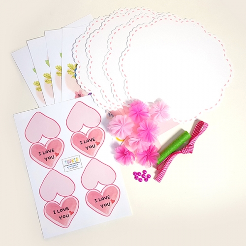 [탑키드] 만들기 큰 꽃다발 축하 카드 (4인용)