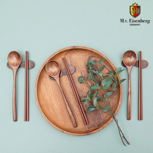 아이젠베르그 네이쳐 우드 수저 5인세트(받침포함)