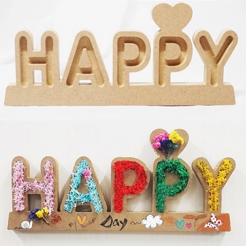 원예활동 만들기 꾸미기 스칸디나비아 모스 액자꾸미기 HAPPY 이니셜액자