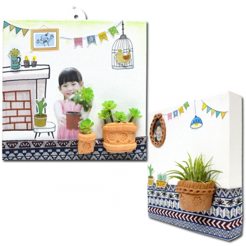 도예토 화분 액자 만들기(다육이)