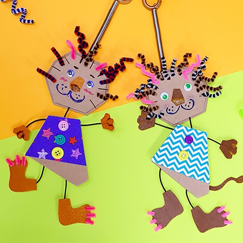 [만꾸] 으르렁 사자 모빌 만들기 세트(1인용) 봄과 동식물 돌봄교실 종일반 학습 추천