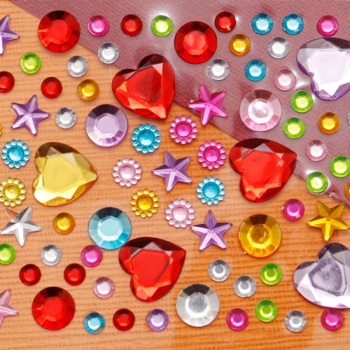 큐빅 비즈스티커-모양혼합