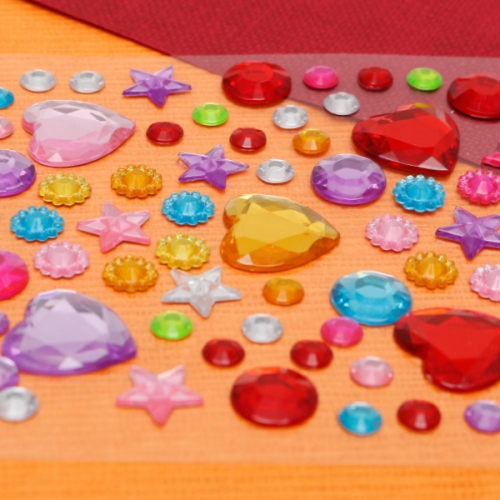 큐빅 비즈스티커-모양혼합