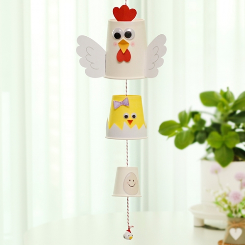 닭과 병아리 종이컵 모빌(2인용)