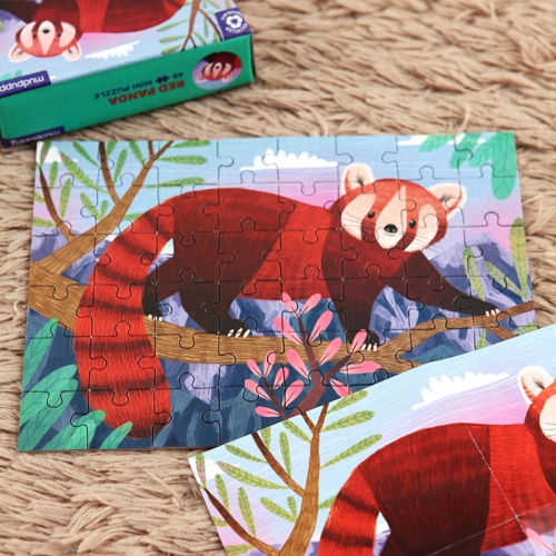 [퍼즐]머드퍼피 빨강 판다 48피스 미니퍼즐 / 4세이상