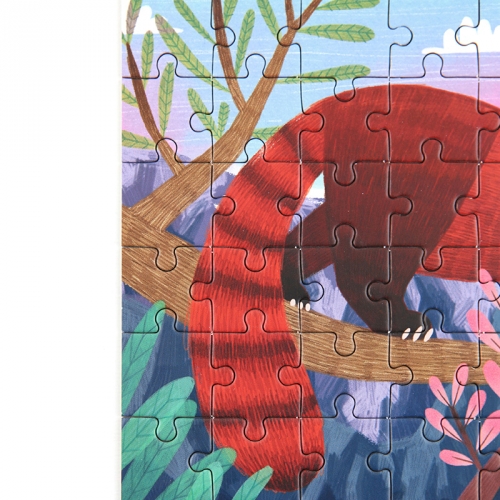 [퍼즐]머드퍼피 빨강 판다 48피스 미니퍼즐 / 4세이상