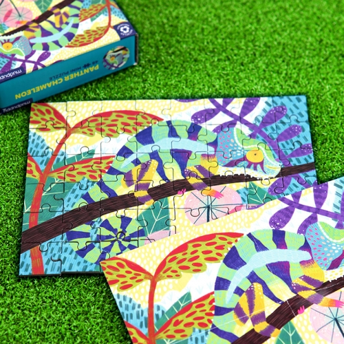 [퍼즐]머드퍼피 표범 카멜레온 48피스 미니퍼즐 / 4세이상