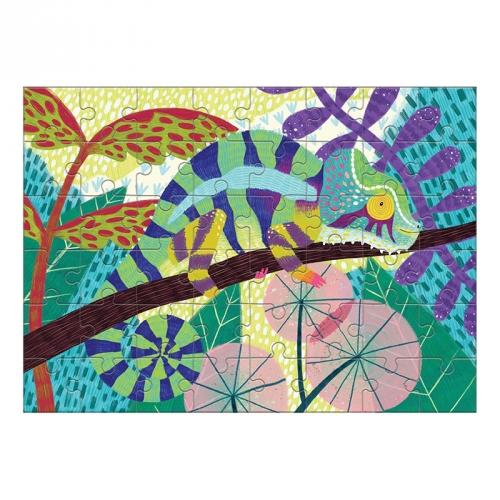 [퍼즐]머드퍼피 표범 카멜레온 48피스 미니퍼즐 / 4세이상