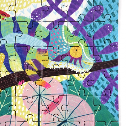 [퍼즐]머드퍼피 표범 카멜레온 48피스 미니퍼즐 / 4세이상