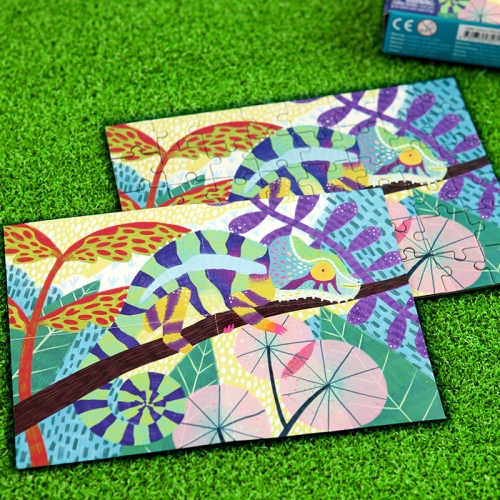 [퍼즐]머드퍼피 표범 카멜레온 48피스 미니퍼즐 / 4세이상