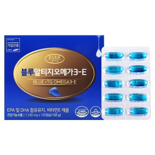 [에버그린] 블루알티지오메가3-E 1,100mg x 120캡슐
