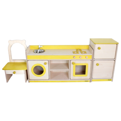 친환경 원목 해피 1구 주방놀이 세트