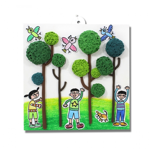 클레이로 숲액자 만들기