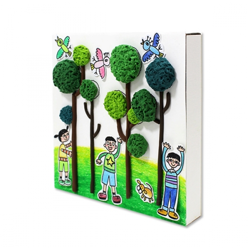 클레이로 숲액자 만들기