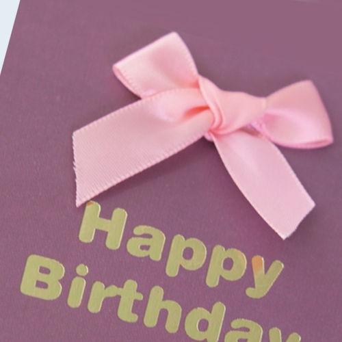 미니 리본 생일축하카드 리본카드 FT1044-2