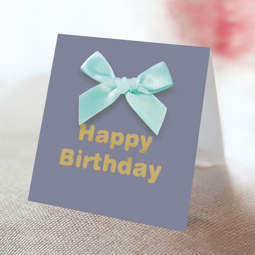 미니 리본 생일축하카드 리본카드 FT1044-4