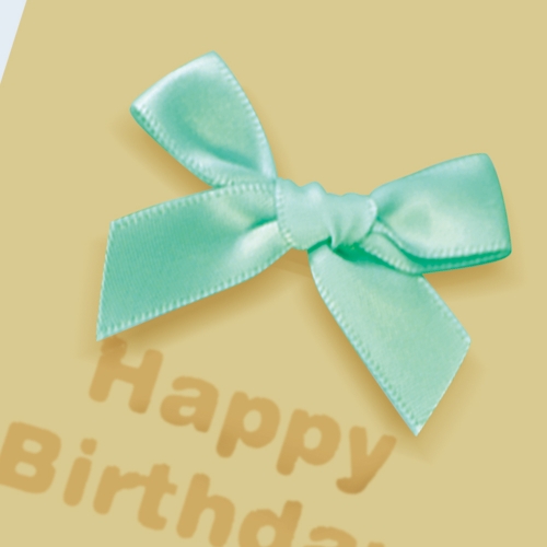 미니 리본 생일축하카드 리본카드 FT1044-7