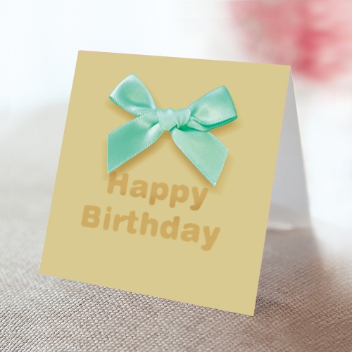 미니 리본 생일축하카드 리본카드 FT1044-7