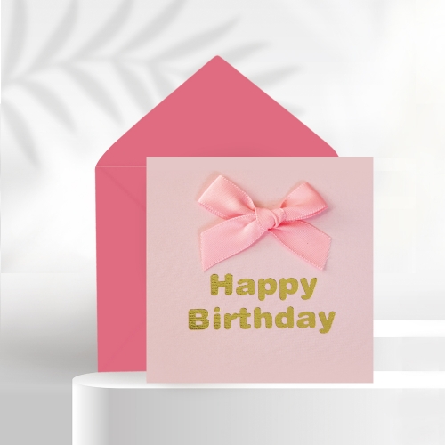 미니 리본 생일축하카드 리본카드 FT1044-9