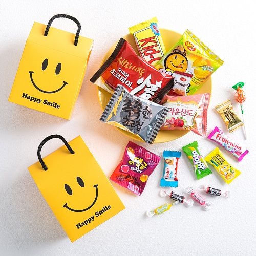 스마일손잡이구디백 어린이집 유치원 어린이날 선물 간식 생일 답례품