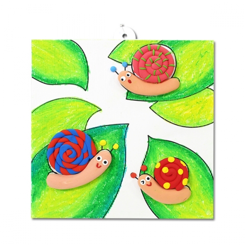 클레이로 달팽이 액자 만들기