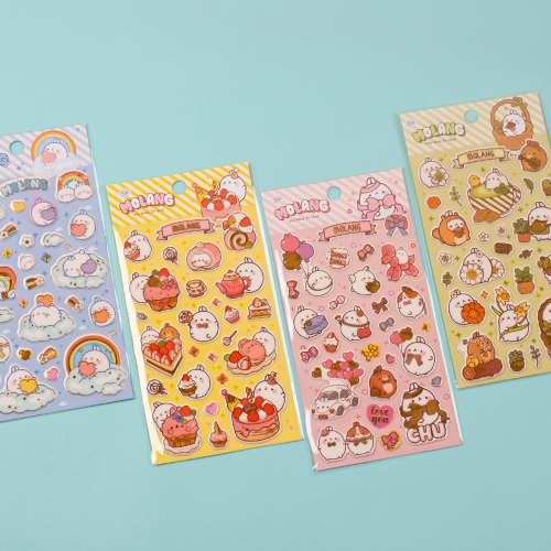 2000몰랑금박스티커 (4개세트)