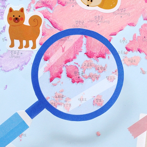 컬러링 우리나라 지도