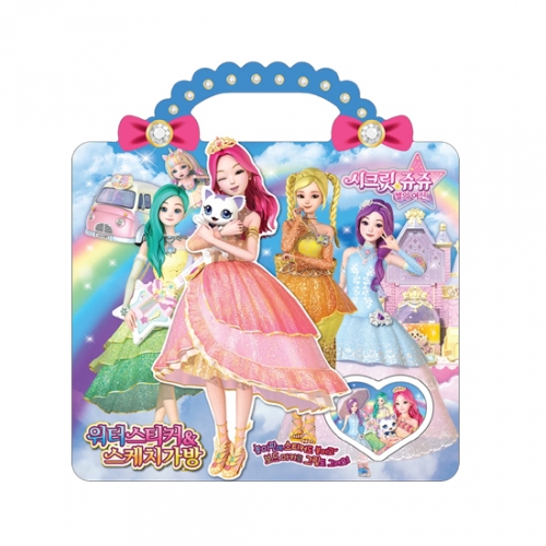 두드림 시크릿쥬쥬 워터 스티커 스케치 가방 A타입