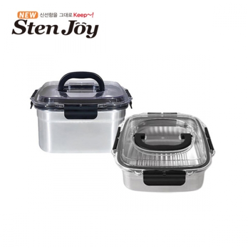 [스텐조이] 프리미엄 WAVE CLEAN 김치통 3.8L 2조 C1-STJHT238