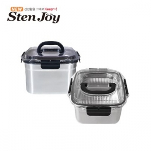 [스텐조이] 프리미엄 WAVE CLEAN 김치통 4.7L 2조 C1-STJHT247