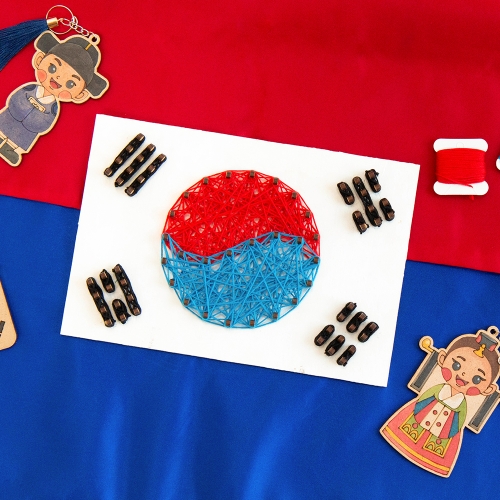 민화샵 스트링아트 도안 태극기만들기