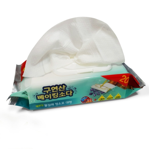 구연산 베이킹소다 도톰한 물걸레 청소포 밀대 리필 살균 청소포 대형 20매x3개