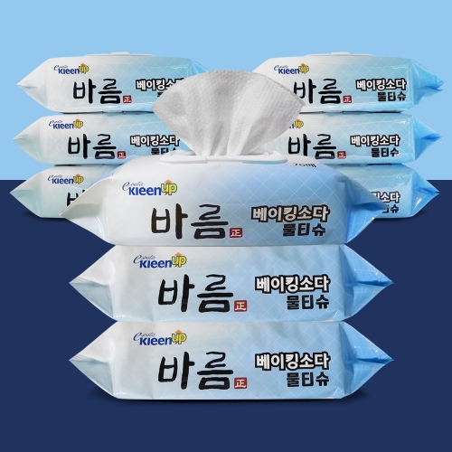 다용도 항균 베이킹소다 물티슈 대용량 70매 바름 9팩