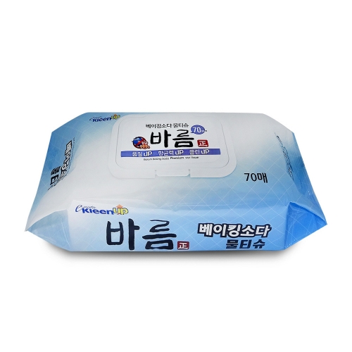 다용도 항균 베이킹소다 물티슈 대용량 70매 바름 9팩