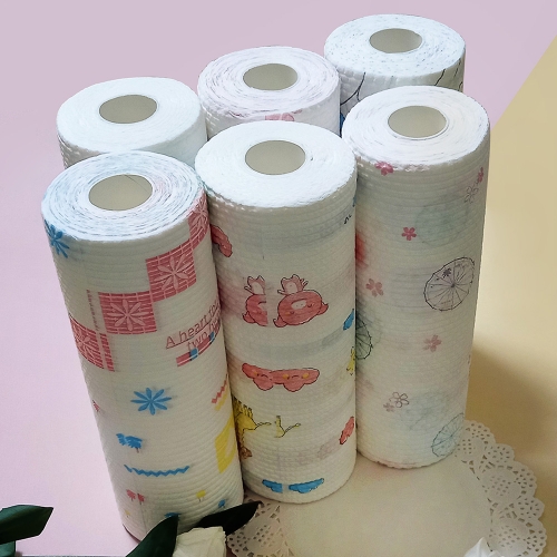 뜯어쓰는 롤행주 8롤 주방 위생 일회용 키친타올 무늬랜덤발송