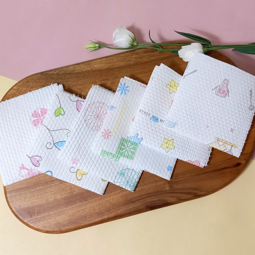 주방 위생 일회용 키친타올 뜯어쓰는 롤행주 50매x7롤 무늬랜덤발송