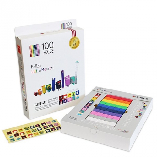[자석블록]큐블로 매직큐브 리틀몬스터 100