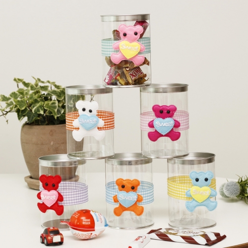 저금통 선물 케이스(하트 곰)