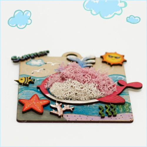 고래 모스 액자