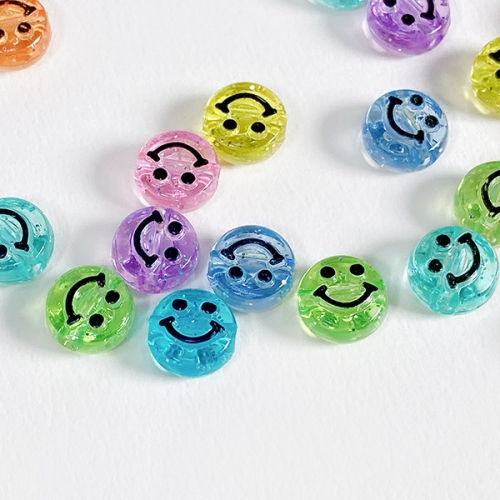 [탑키드] 투명 스마일 비즈(약 120개)