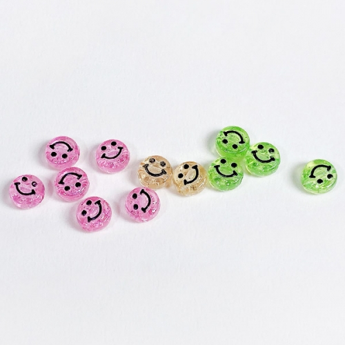 [탑키드] 투명 스마일 비즈(약 120개)