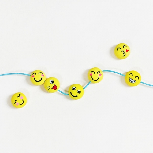 [탑키드] 노란 스마일 비즈 (10개입)