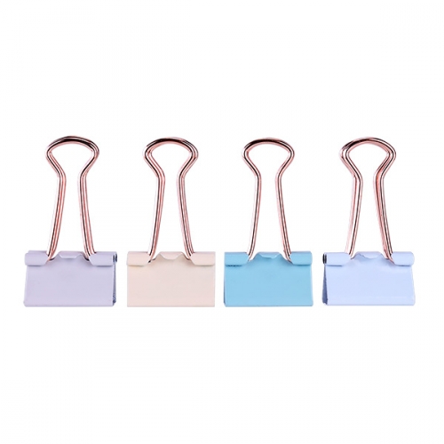 파스텔골드 더블클립 집게 4호 6입