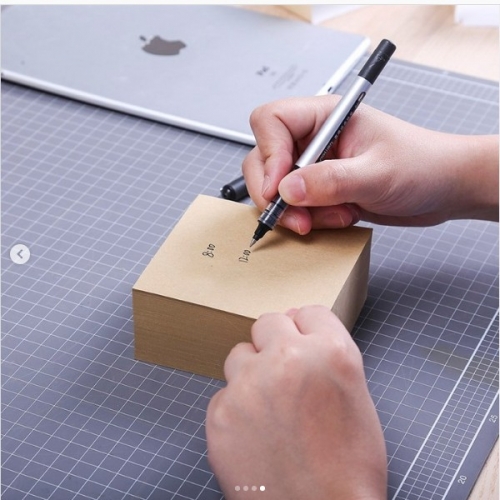 무지 크라프트 사각 메모장 떡 메모지 80g