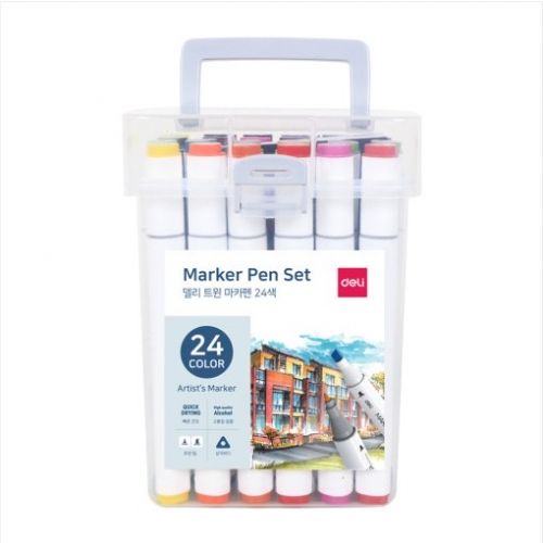 델리 트윈팁 삼각 마커 마카24색