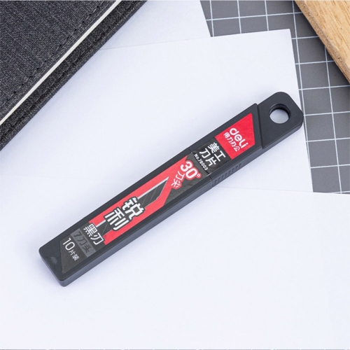 델리 블랙 코팅 30도 컷터날 커터칼날 소형 10개입