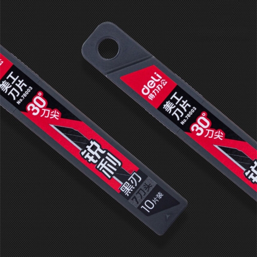 델리 블랙 코팅 30도 컷터날 커터칼날 소형 10개입